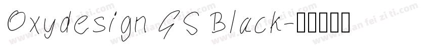 Oxydesign GS Black字体转换